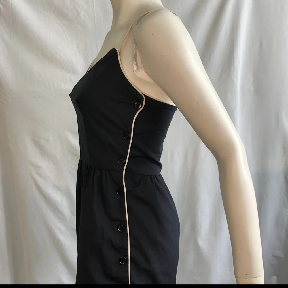 Vintage 70s Women’s Ronda Roy black and white button up sun dress size XS - Picture 5 of 16